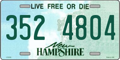 NH license plate 3524804