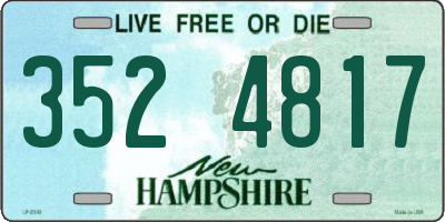 NH license plate 3524817