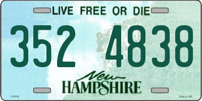 NH license plate 3524838