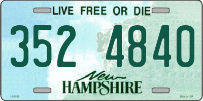 NH license plate 3524840