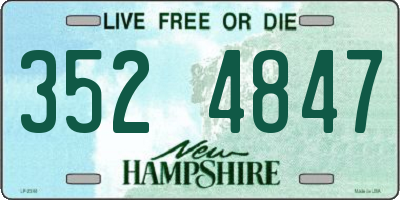 NH license plate 3524847