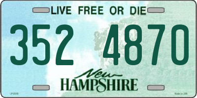 NH license plate 3524870
