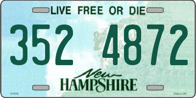 NH license plate 3524872