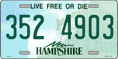 NH license plate 3524903