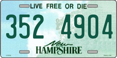 NH license plate 3524904