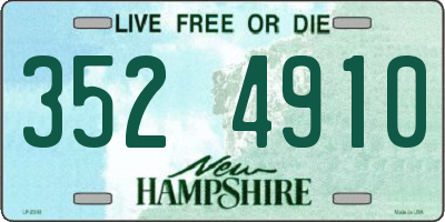 NH license plate 3524910
