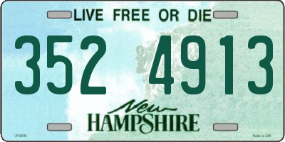 NH license plate 3524913