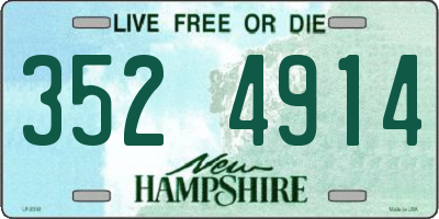 NH license plate 3524914