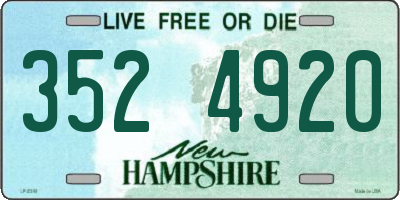 NH license plate 3524920