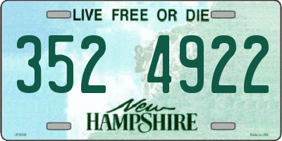 NH license plate 3524922