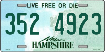 NH license plate 3524923