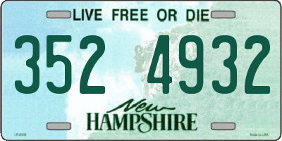 NH license plate 3524932