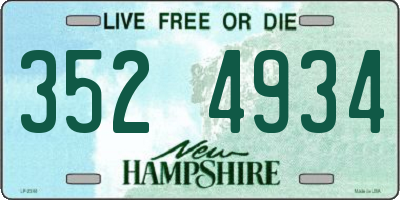 NH license plate 3524934