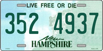 NH license plate 3524937
