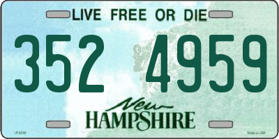 NH license plate 3524959
