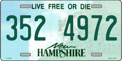 NH license plate 3524972