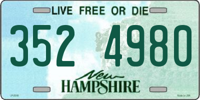 NH license plate 3524980