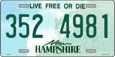 NH license plate 3524981