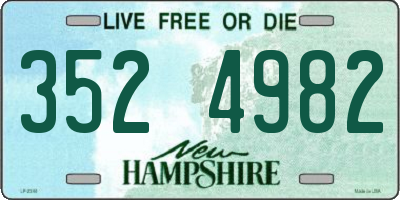 NH license plate 3524982