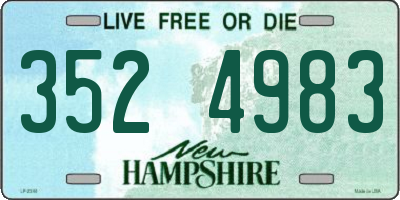 NH license plate 3524983
