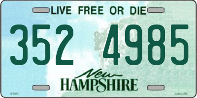 NH license plate 3524985