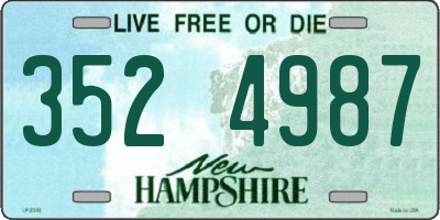 NH license plate 3524987