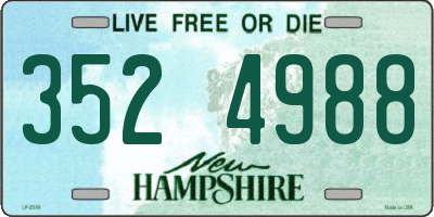 NH license plate 3524988