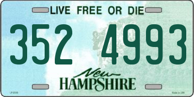 NH license plate 3524993