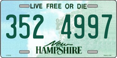 NH license plate 3524997