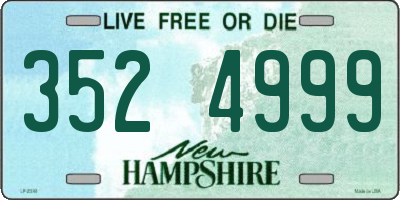 NH license plate 3524999