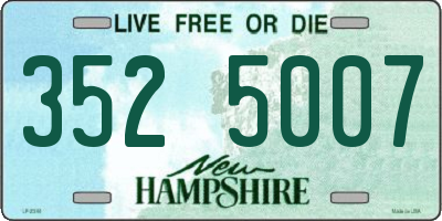 NH license plate 3525007