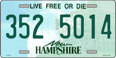 NH license plate 3525014