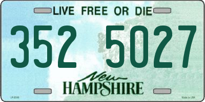 NH license plate 3525027