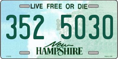 NH license plate 3525030