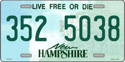 NH license plate 3525038