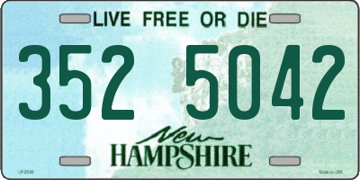 NH license plate 3525042
