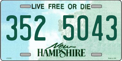 NH license plate 3525043