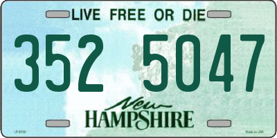 NH license plate 3525047