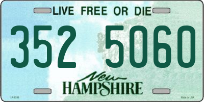 NH license plate 3525060
