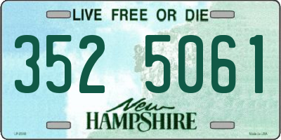 NH license plate 3525061