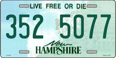 NH license plate 3525077
