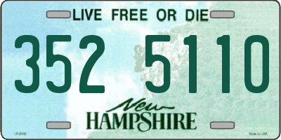 NH license plate 3525110