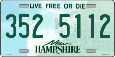 NH license plate 3525112