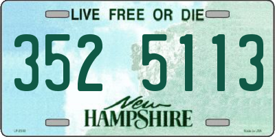 NH license plate 3525113