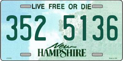 NH license plate 3525136