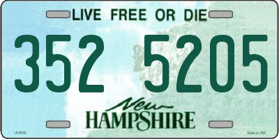 NH license plate 3525205