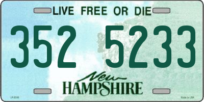 NH license plate 3525233