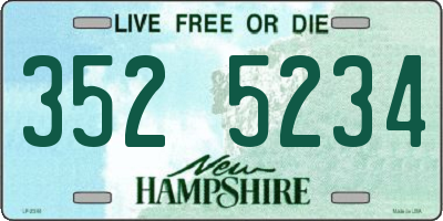 NH license plate 3525234