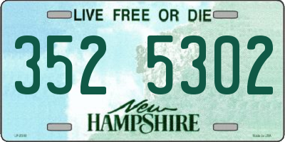 NH license plate 3525302