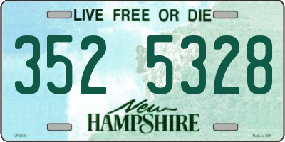 NH license plate 3525328